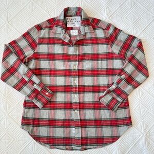 Frank & Eileen EILEEN Relax Button Up Plaid Shirt Size XS